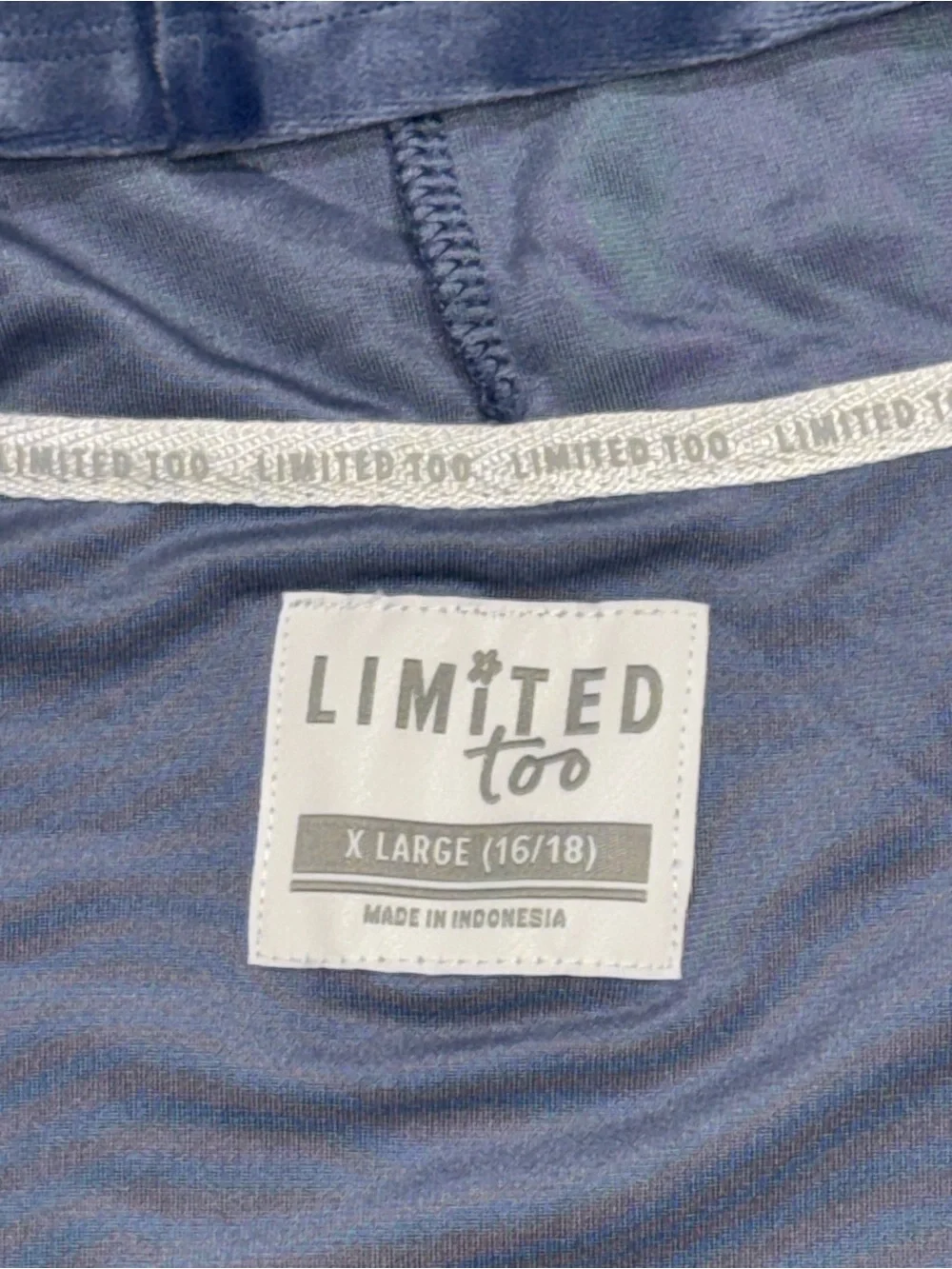 Limited Too Blue Velour 2-Piece Tracksuit Set Full Zip Hooded Hoodie & Pants XL